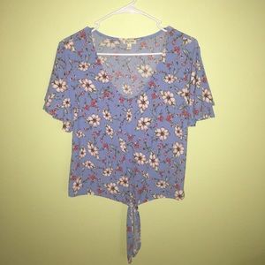 Blue Floral Blouse